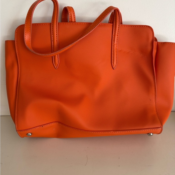 New Lacoste Women's Vibrant Orange Tote with matching wallet - Picture 2 of 16